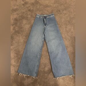 Zara wide leg marine straight jeans